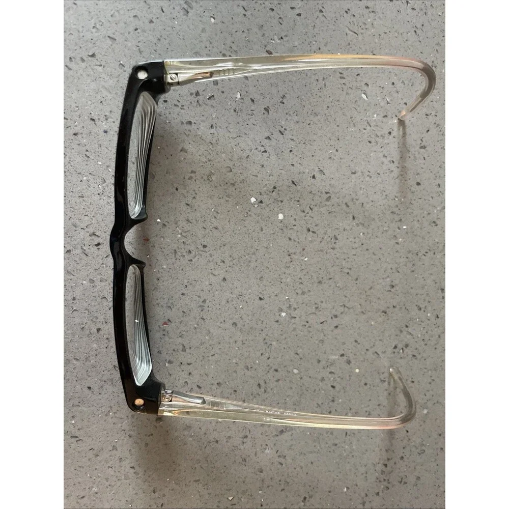 EASYCLIP EYEWEAR P6025 Eyeglasses Frames ONLY 46-16-130 Black Flex Hinge